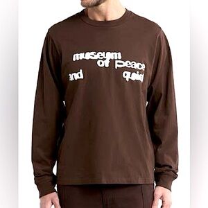 🤎 NWT New Nordstrom Museum of Peace & Quiet Sponge Logo Long Sleeve Brown Medium